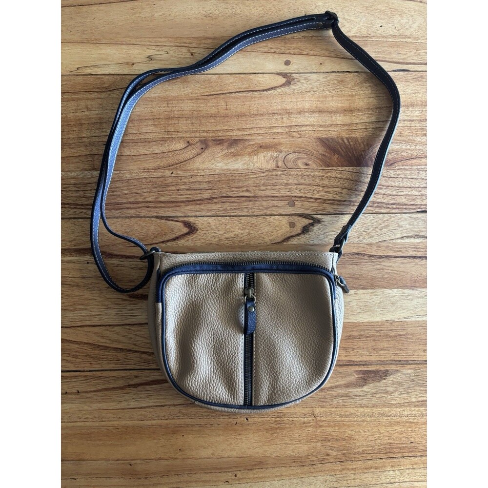 Sundance Crossbody Bag Purse Saddle Pebbled Leather Mini Italy